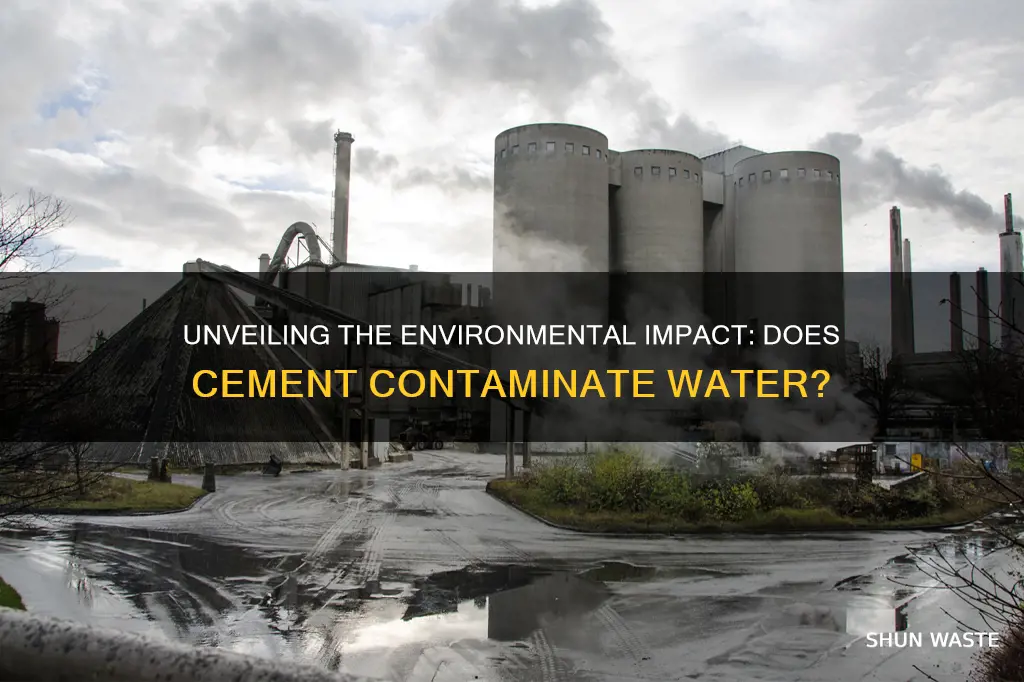 does cement pollute water