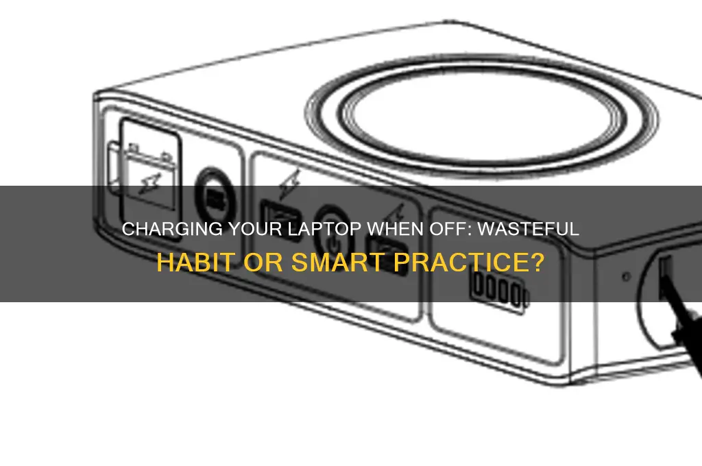 does chargin whihp computer if off waste