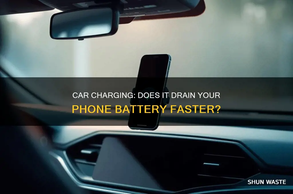 does charging your phone in the car waste battery