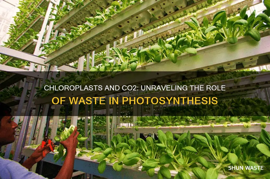 does chloroplast produce co2 as a waste product