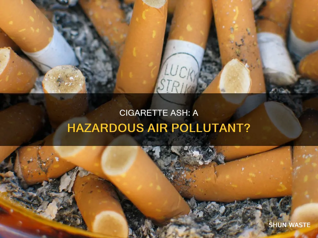 does cigarette ash pollute