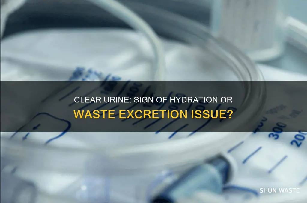 does clear urine mean my body isnt excreting waste
