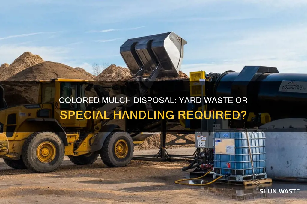 does colored mulch go in yard waste