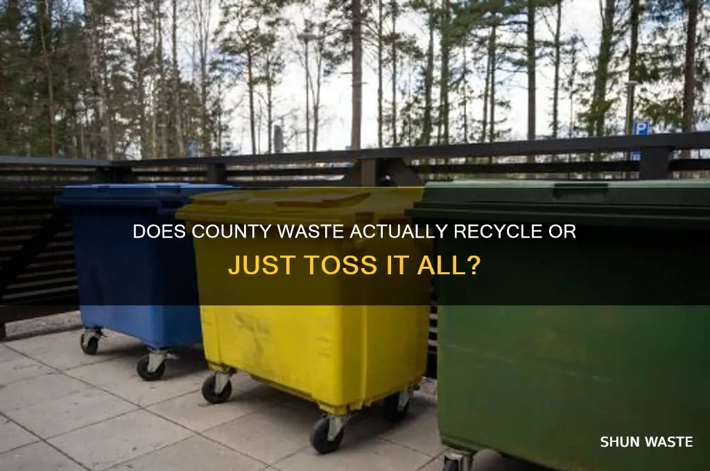 does county waste throw out their recycling