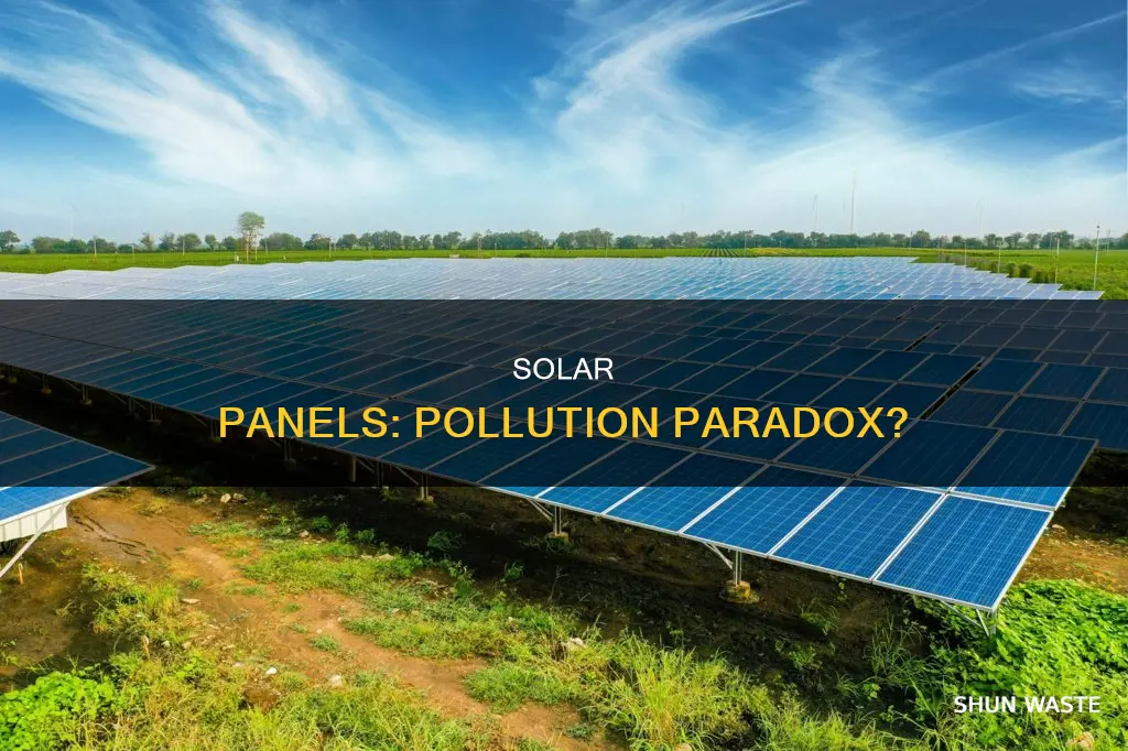 does creating solar panels produce pollution