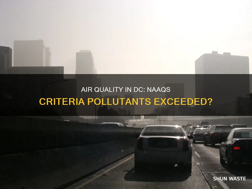 does dc exceed the naaqs for any criteria pollutants