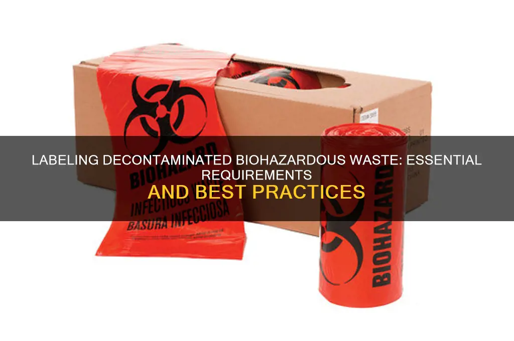 does decontaminated biohazardous waste need to be labeled