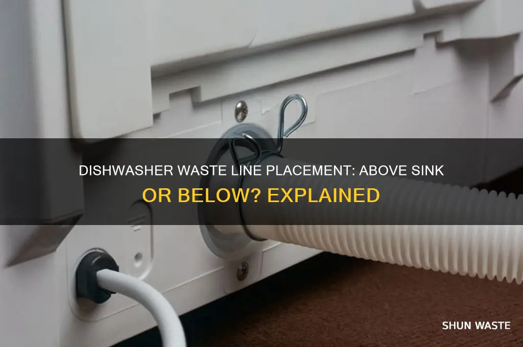 does dishwasher waste line have to be above sink