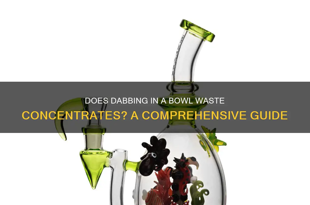 does doing dabs in a bowl waste dabs