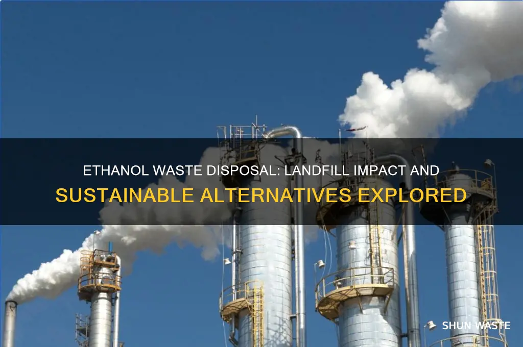 does ethanol waste go into a landfill