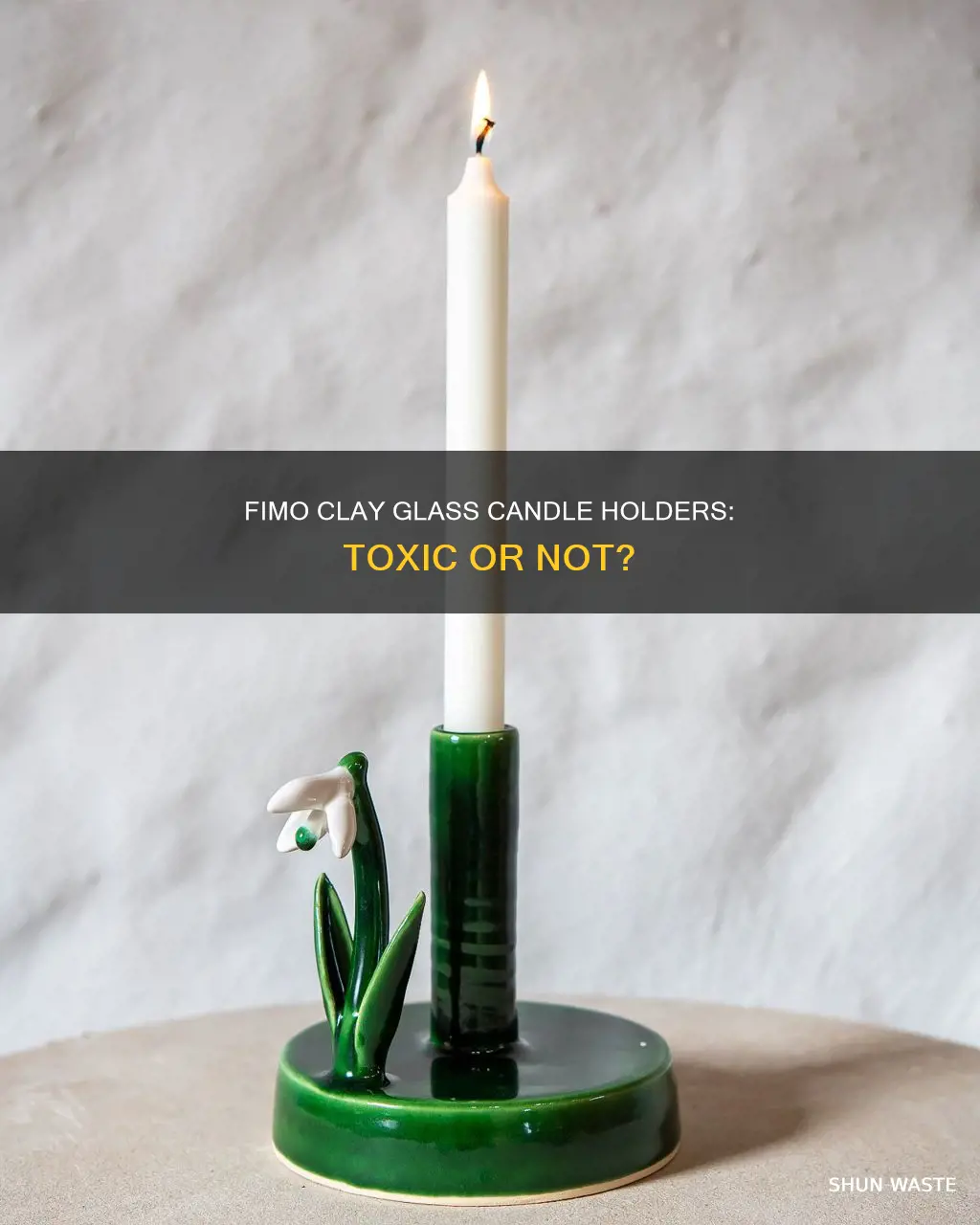 does fimo clay glass candle holders have pollution