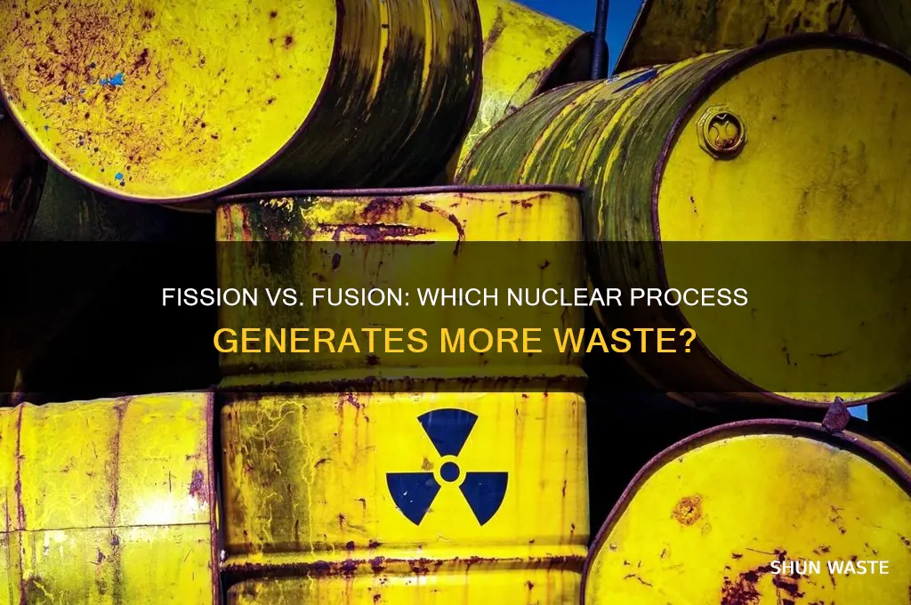 does fission or fusion create nuclear waste