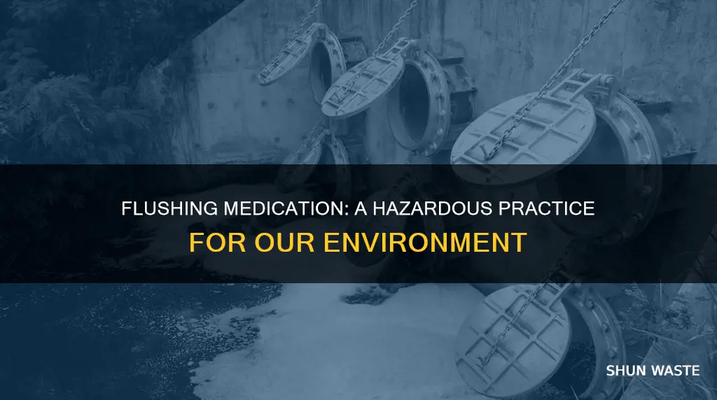 does flushing meds down toilet pollute environment