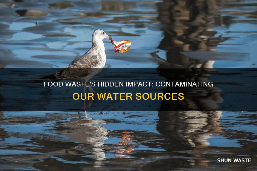 does food waste contribute to pollution in water