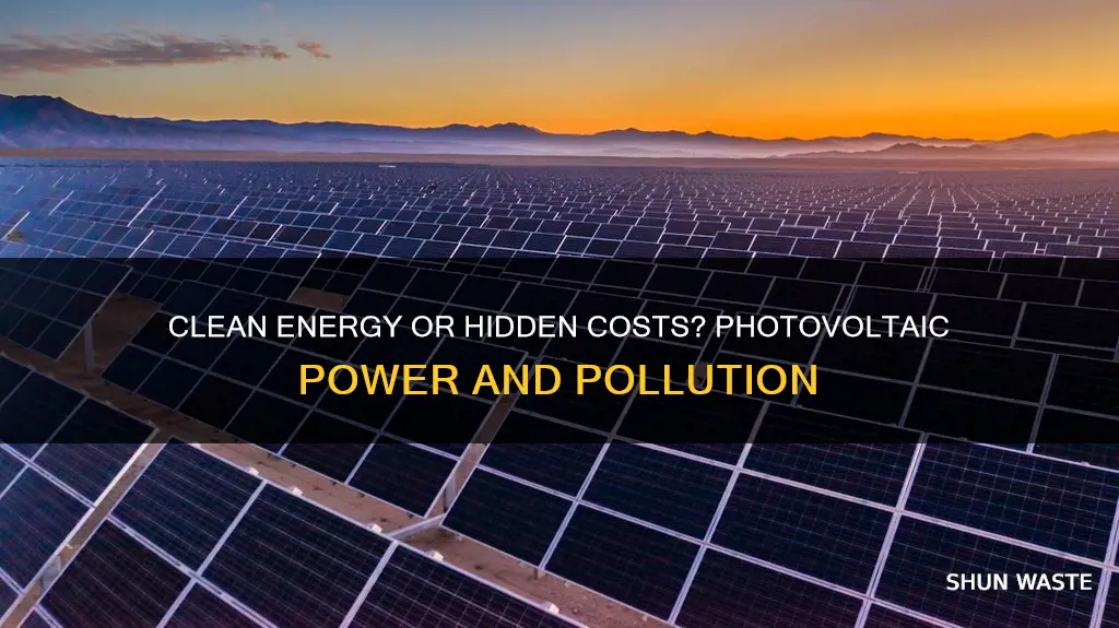 does generation of electricity using photovoltaic cells cause pollution