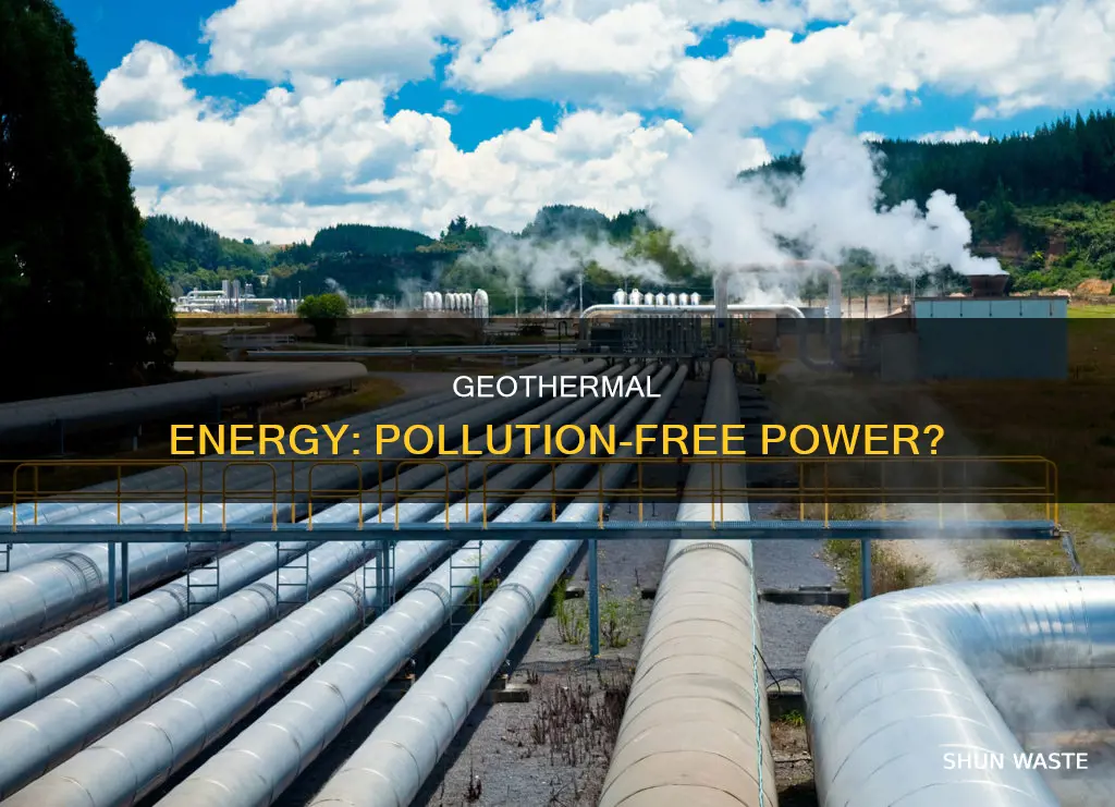 does geothermal energy contribute to any form of pollution