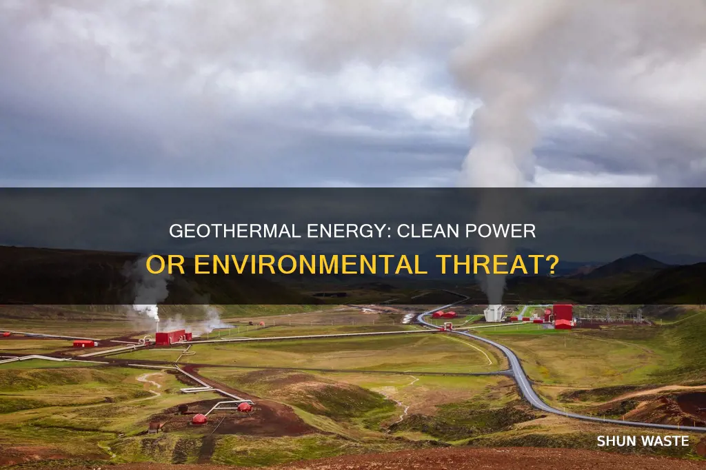 does geothermalenergy cause air pollution water pollution or soil ersosion