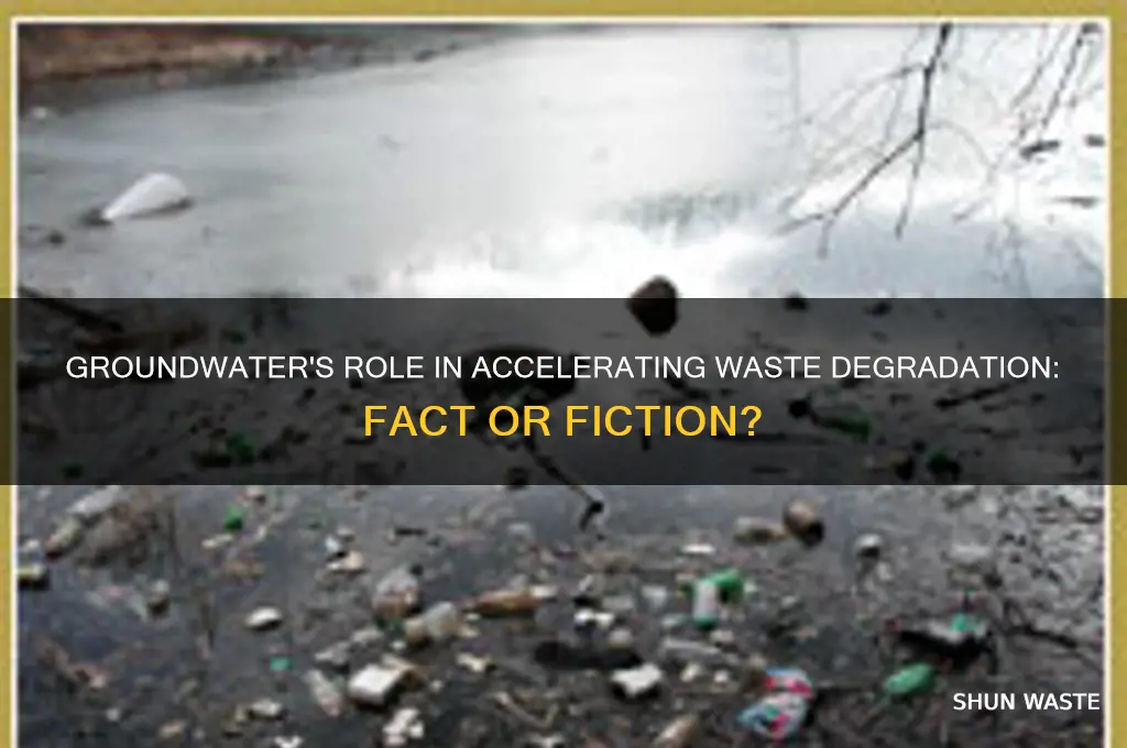 does groundwater speed the rate of waste degredation