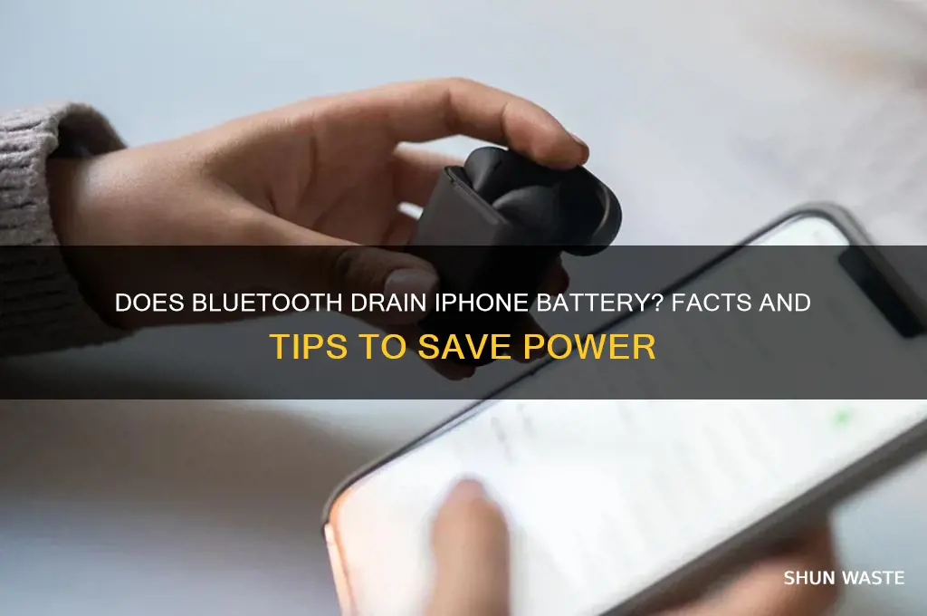 does having my bluetooth on my iphone waste batter