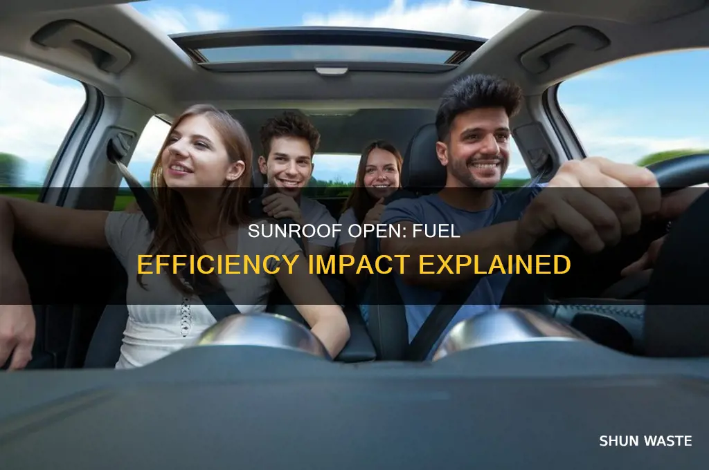 does having the sunroof open waste gas