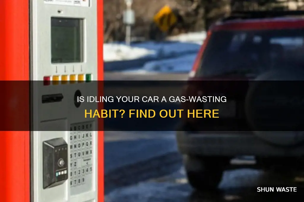 does having your car running waste gas