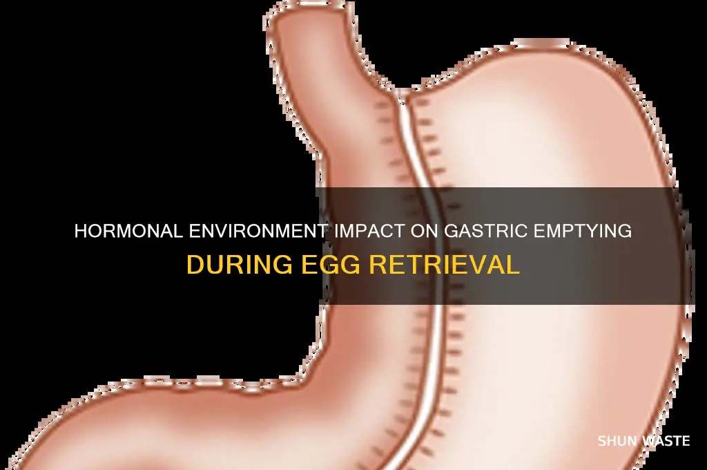 does hormonal environment for egg retrieval affect gastric emptying time
