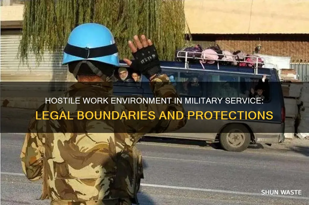 does hostile work environment apply to military service