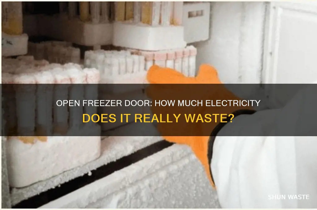 does leaving the freezer door open waste electricity