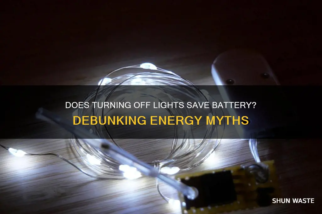 does letting the lights go out waste battery