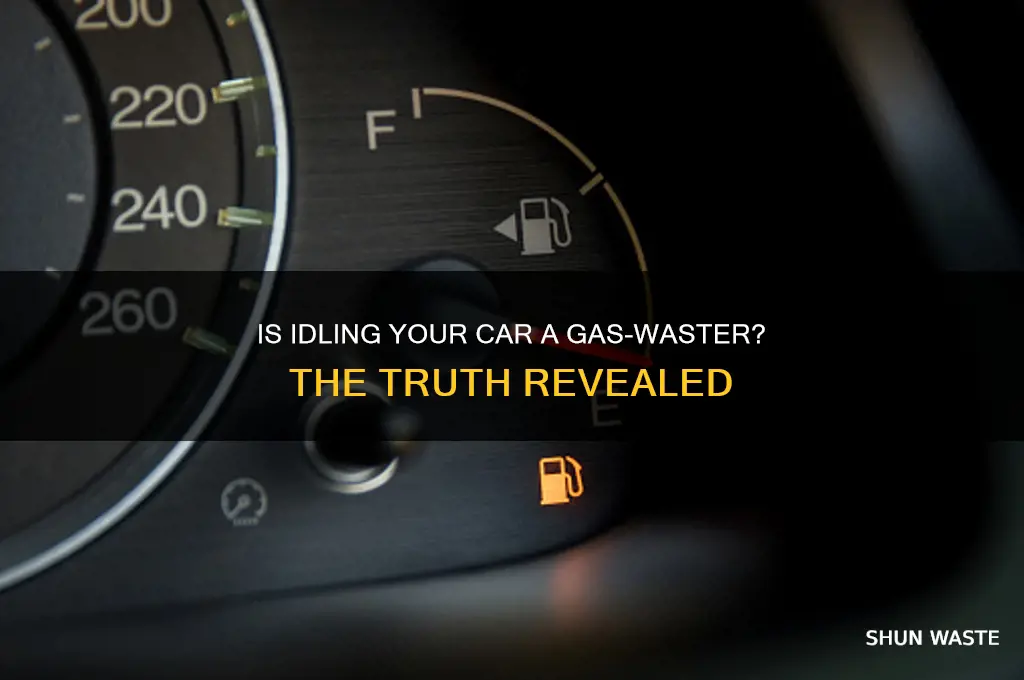 does letting your car run waste gas
