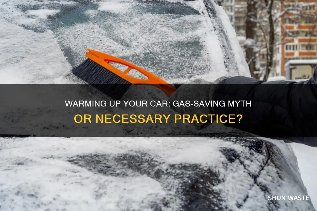 does letting your car warm up waste gas