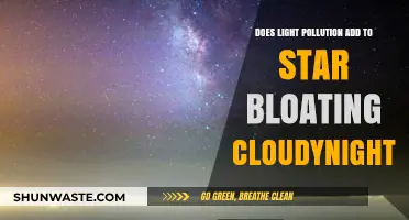 Light Pollution: Star Bloat and Cloudy Nights
