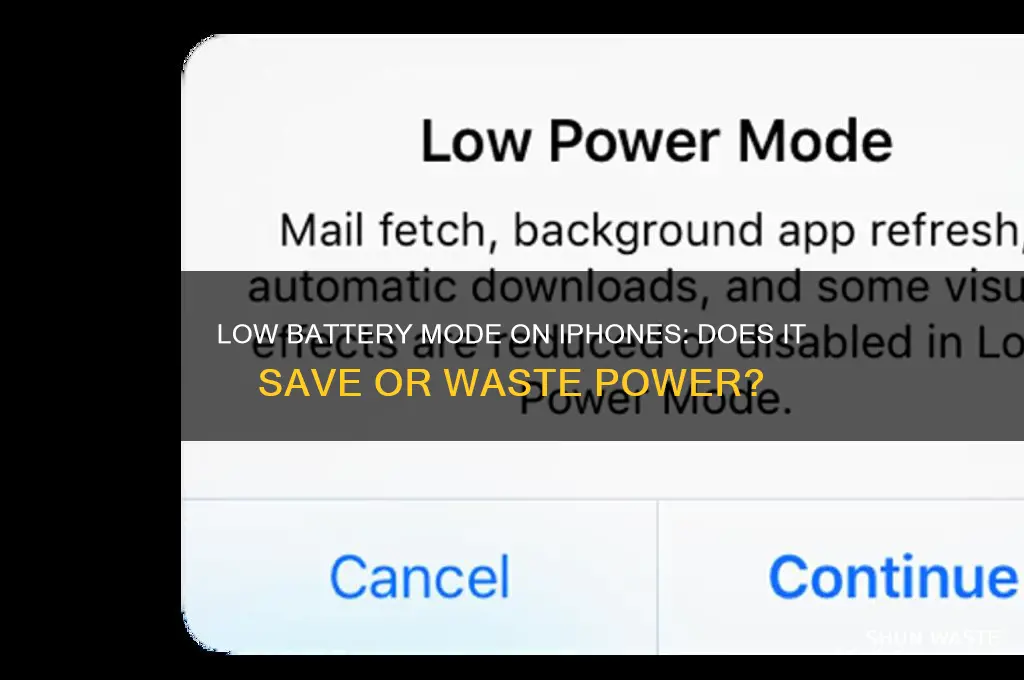 does low bartrey on iphones waste battery