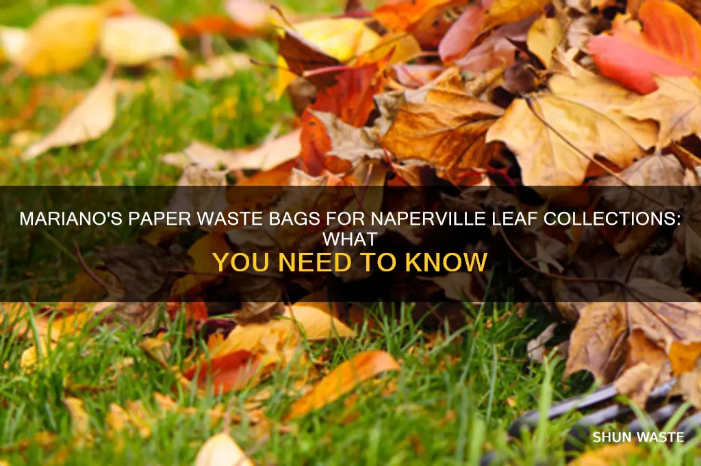 does marianos have paper waste bags for naperville leaf collections