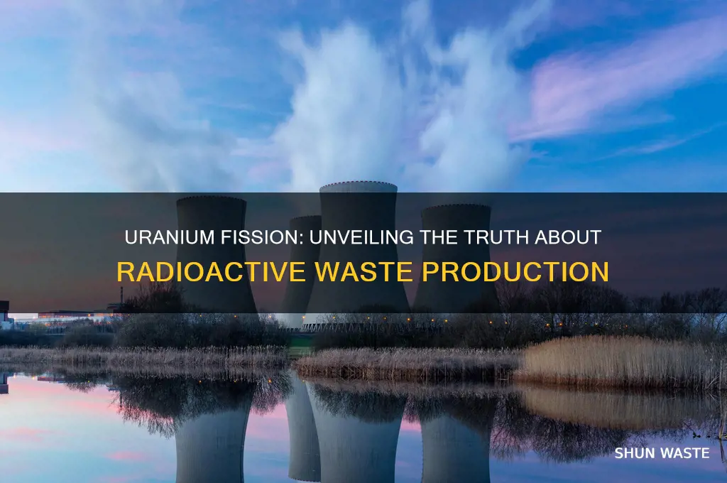 does nuclear fission of uranium produce actual radioactive waste