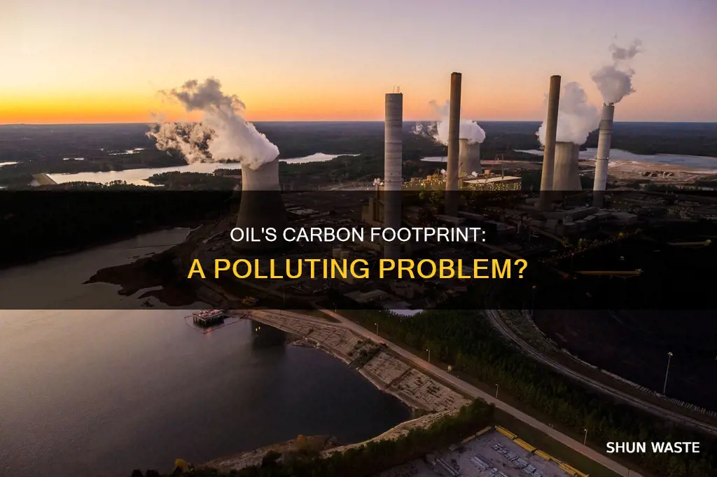 does oil pollute with carbon dioxide