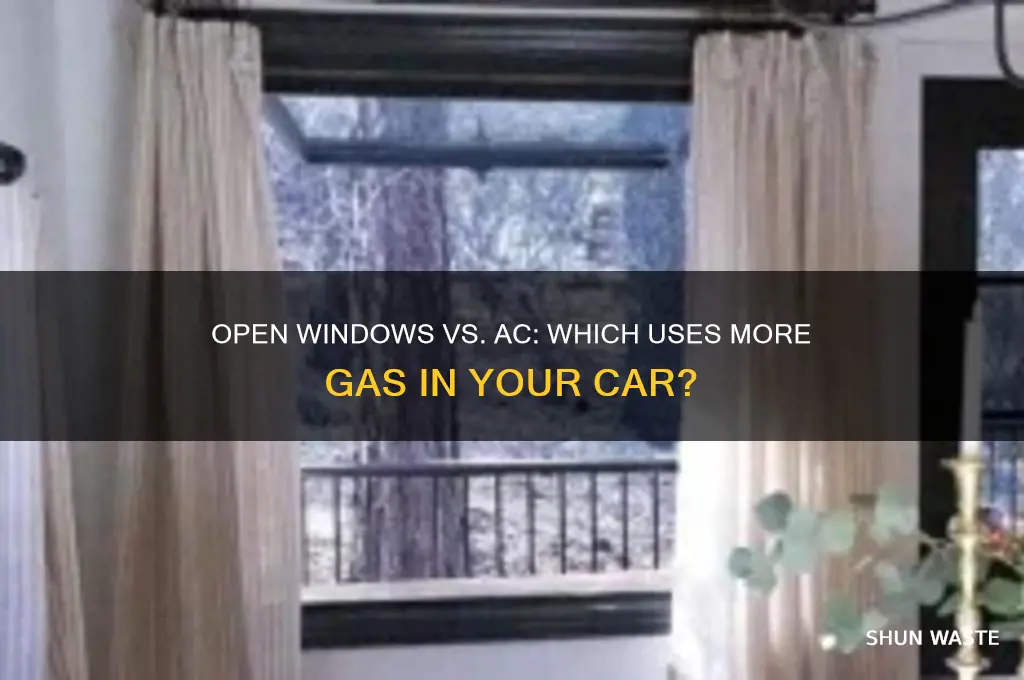 does open windows in car waste more gas
