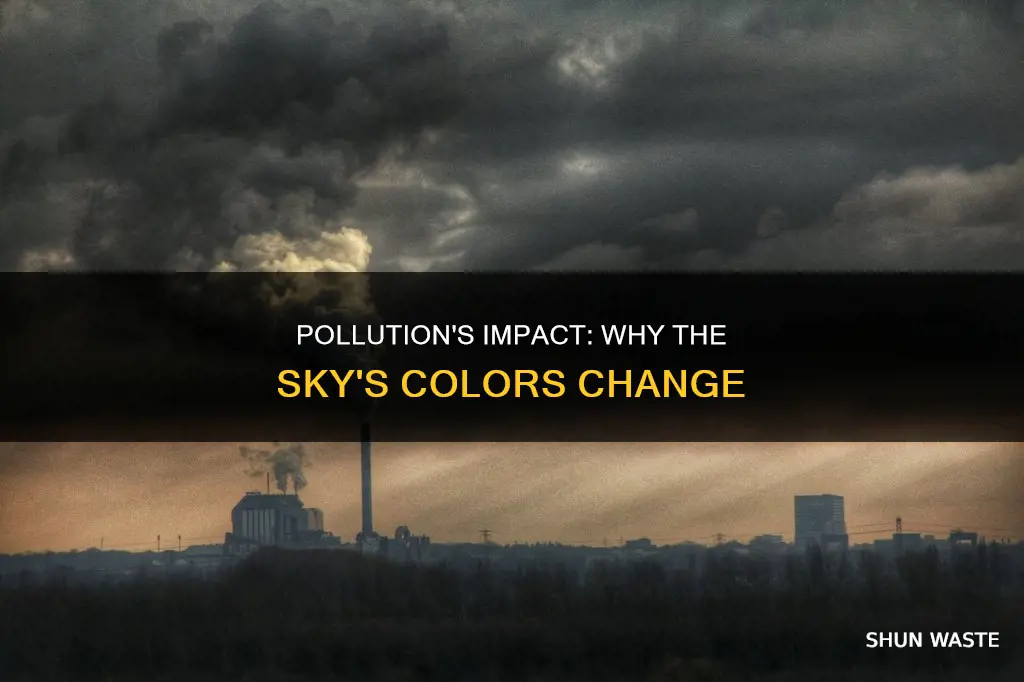 does pollution cause the sky to change colors