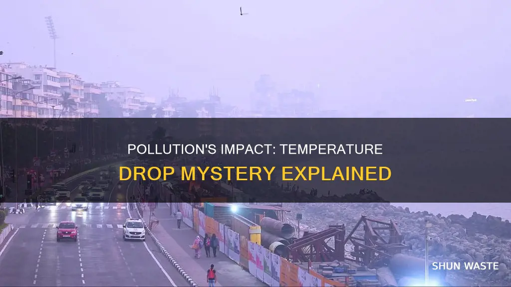 does pollution causes temperature drop