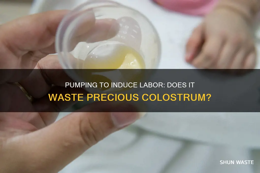 does pumping to induce labor waste colostrum