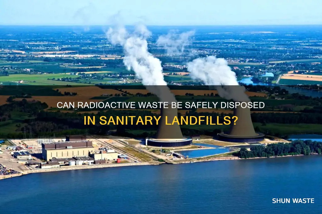 does radioactive waste go in sanitary landfills