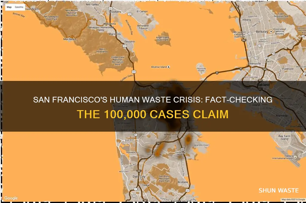 does san fran have 100 00 cases of humand waste