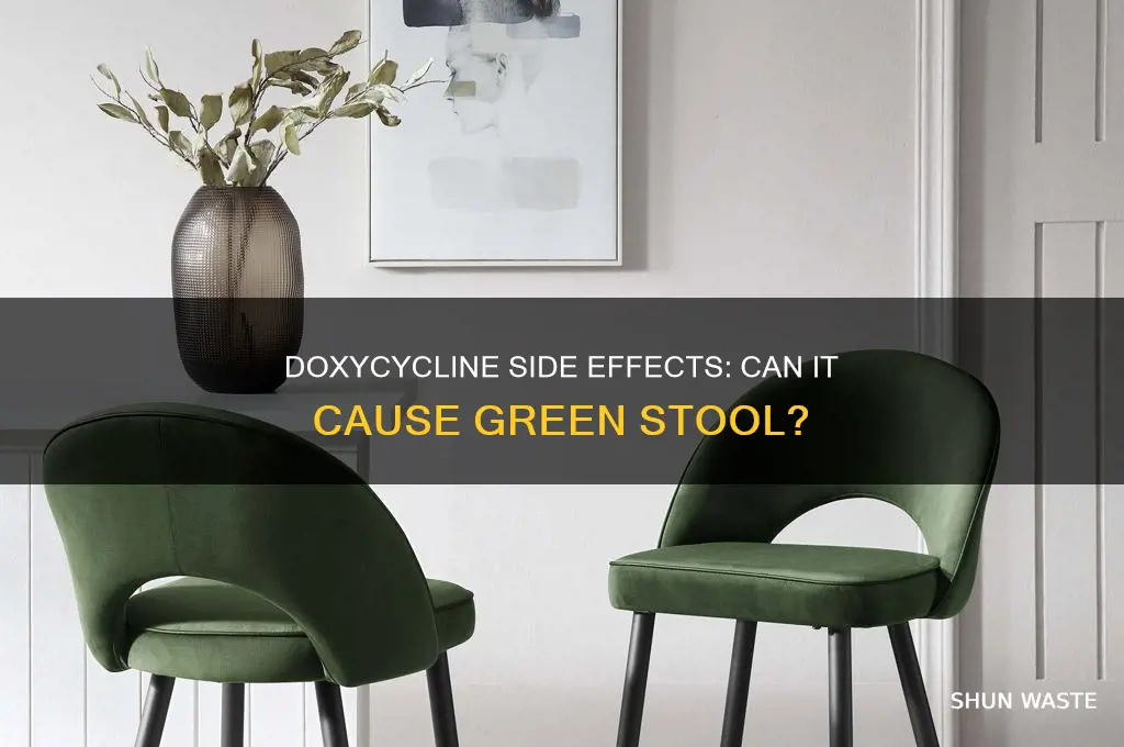 does taking doxycycline turn your waste green