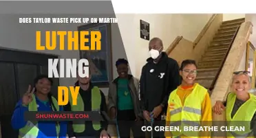 Taylor Waste Pickup Schedule on Martin Luther King Jr. Day