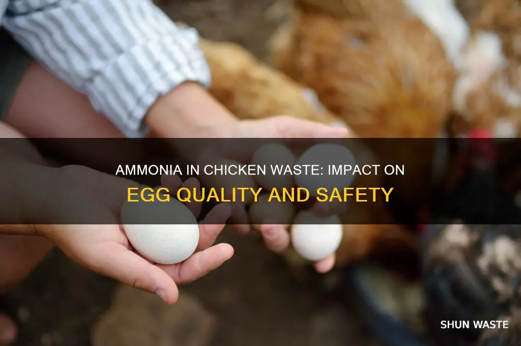 does the ammonia in chicken waste harm the egg