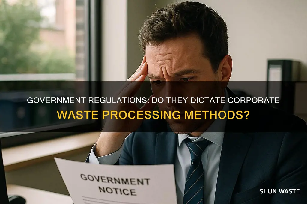 does the government tell corporations how to process waste