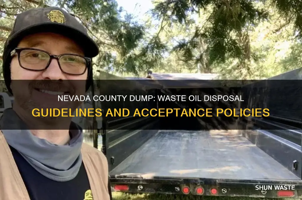 does the nevada county dump accept waste oil