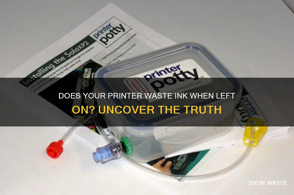 does the printer waste inc while on