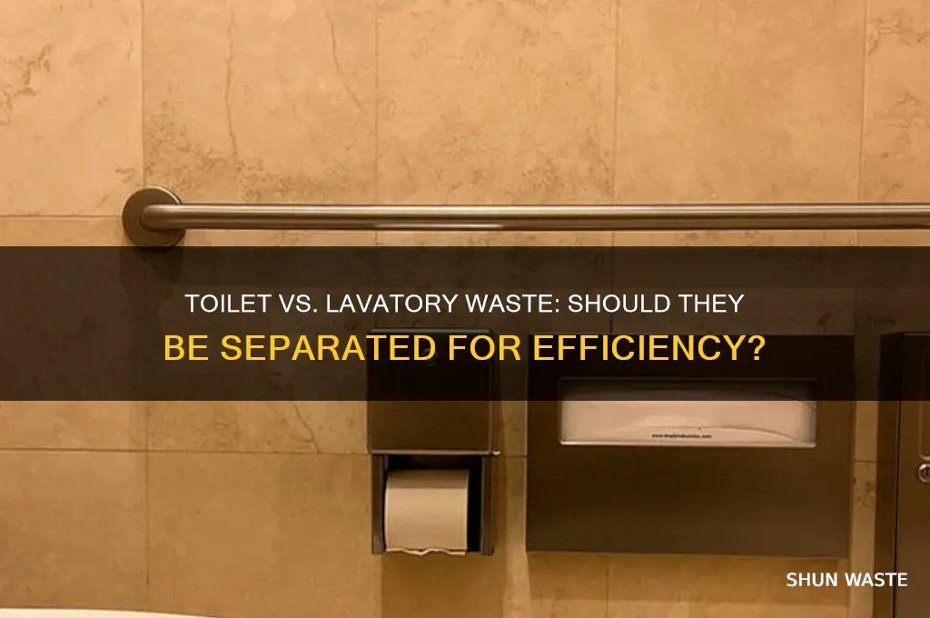 does toilet and lavatory waste need to be separate