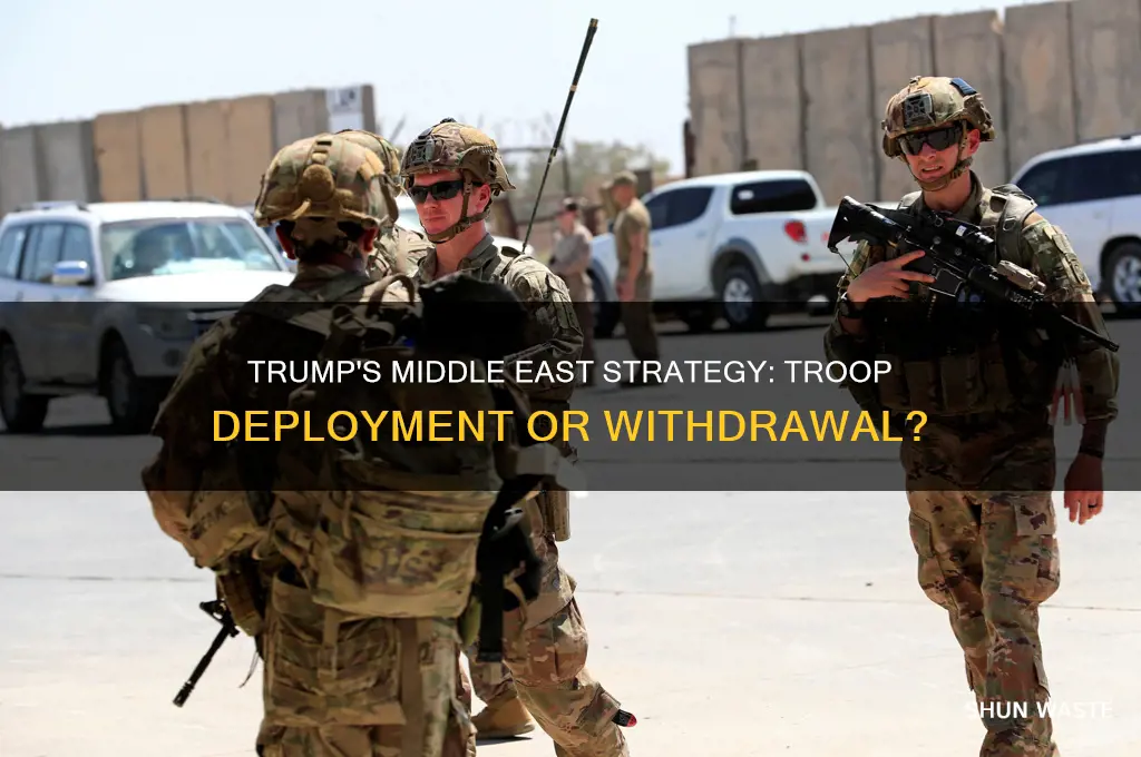 does trump want troops in middel wast
